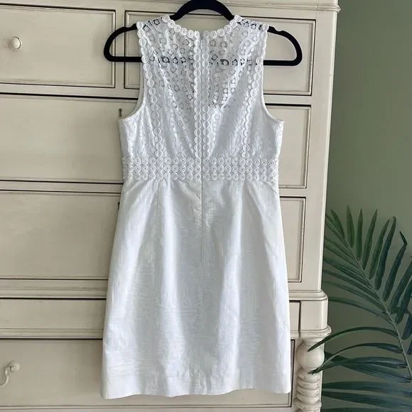 Lilly Pulitzer Leigh Stretch Shift Resort White Seacret Island size 2 - Picture 5 of 10